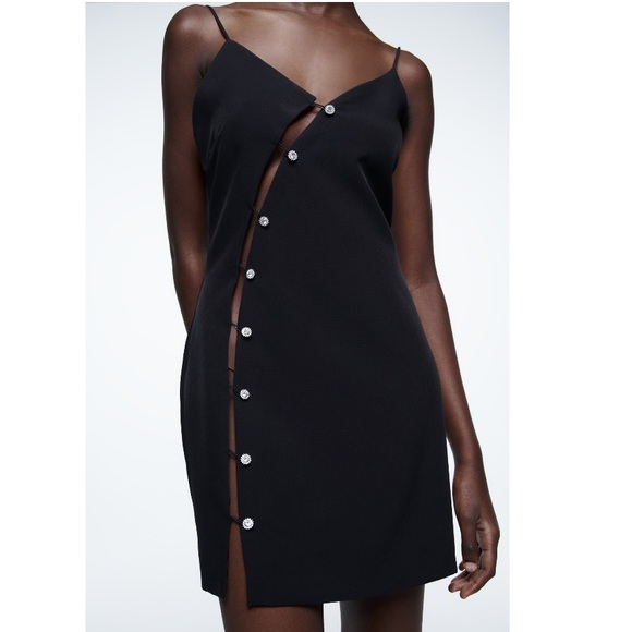 NEW! HP 🥳🥳🥳Zara Buttoned Dress with Jewels - Picture 4 of 15